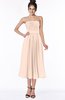 ColsBM Deborah Fresh Salmon Luxury Sleeveless Half Backless Chiffon Knee Length Pick up Bridesmaid Dresses