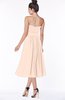 ColsBM Deborah Fresh Salmon Luxury Sleeveless Half Backless Chiffon Knee Length Pick up Bridesmaid Dresses