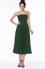 ColsBM Deborah Hunter Green Luxury Sleeveless Half Backless Chiffon Knee Length Pick up Bridesmaid Dresses