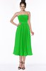 ColsBM Deborah Jasmine Green Luxury Sleeveless Half Backless Chiffon Knee Length Pick up Bridesmaid Dresses