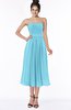 ColsBM Deborah Light Blue Luxury Sleeveless Half Backless Chiffon Knee Length Pick up Bridesmaid Dresses