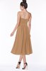 ColsBM Deborah Light Brown Luxury Sleeveless Half Backless Chiffon Knee Length Pick up Bridesmaid Dresses