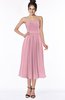 ColsBM Deborah Light Coral Luxury Sleeveless Half Backless Chiffon Knee Length Pick up Bridesmaid Dresses