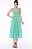 ColsBM Deborah Mint Green Luxury Sleeveless Half Backless Chiffon Knee Length Pick up Bridesmaid Dresses