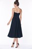 ColsBM Deborah Navy Blue Luxury Sleeveless Half Backless Chiffon Knee Length Pick up Bridesmaid Dresses