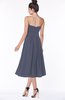 ColsBM Deborah Nightshadow Blue Luxury Sleeveless Half Backless Chiffon Knee Length Pick up Bridesmaid Dresses