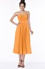 ColsBM Deborah Orange Luxury Sleeveless Half Backless Chiffon Knee Length Pick up Bridesmaid Dresses