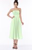 ColsBM Deborah Pale Green Luxury Sleeveless Half Backless Chiffon Knee Length Pick up Bridesmaid Dresses