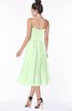 ColsBM Deborah Pale Green Luxury Sleeveless Half Backless Chiffon Knee Length Pick up Bridesmaid Dresses