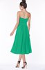 ColsBM Deborah Pepper Green Luxury Sleeveless Half Backless Chiffon Knee Length Pick up Bridesmaid Dresses