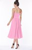 ColsBM Deborah Pink Luxury Sleeveless Half Backless Chiffon Knee Length Pick up Bridesmaid Dresses
