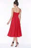 ColsBM Deborah Red Luxury Sleeveless Half Backless Chiffon Knee Length Pick up Bridesmaid Dresses