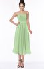 ColsBM Deborah Sage Green Luxury Sleeveless Half Backless Chiffon Knee Length Pick up Bridesmaid Dresses