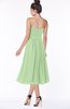 ColsBM Deborah Sage Green Luxury Sleeveless Half Backless Chiffon Knee Length Pick up Bridesmaid Dresses
