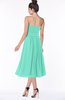 ColsBM Deborah Seafoam Green Luxury Sleeveless Half Backless Chiffon Knee Length Pick up Bridesmaid Dresses