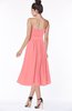 ColsBM Deborah Shell Pink Luxury Sleeveless Half Backless Chiffon Knee Length Pick up Bridesmaid Dresses