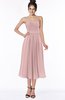 ColsBM Deborah Silver Pink Luxury Sleeveless Half Backless Chiffon Knee Length Pick up Bridesmaid Dresses