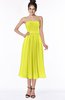 ColsBM Deborah Sulphur Spring Luxury Sleeveless Half Backless Chiffon Knee Length Pick up Bridesmaid Dresses