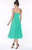 ColsBM Deborah Viridian Green Luxury Sleeveless Half Backless Chiffon Knee Length Pick up Bridesmaid Dresses