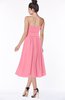ColsBM Deborah Watermelon Luxury Sleeveless Half Backless Chiffon Knee Length Pick up Bridesmaid Dresses