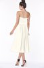 ColsBM Deborah Whisper White Luxury Sleeveless Half Backless Chiffon Knee Length Pick up Bridesmaid Dresses