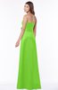 ColsBM Lyric Classic Green Modest A-line Strapless Sleeveless Half Backless Satin Bridesmaid Dresses