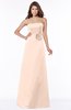 ColsBM Lyric Fresh Salmon Modest A-line Strapless Sleeveless Half Backless Satin Bridesmaid Dresses