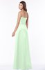 ColsBM Lyric Light Green Modest A-line Strapless Sleeveless Half Backless Satin Bridesmaid Dresses