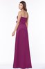 ColsBM Lyric Raspberry Modest A-line Strapless Sleeveless Half Backless Satin Bridesmaid Dresses