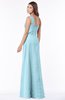 ColsBM Kathleen Aqua Mature A-line One Shoulder Half Backless Floor Length Lace Bridesmaid Dresses