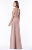 ColsBM Kathleen Blush Pink Mature A-line One Shoulder Half Backless Floor Length Lace Bridesmaid Dresses