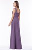 ColsBM Kathleen Eggplant Mature A-line One Shoulder Half Backless Floor Length Lace Bridesmaid Dresses