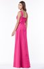 ColsBM Kathleen Fandango Pink Mature A-line One Shoulder Half Backless Floor Length Lace Bridesmaid Dresses