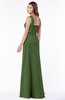 ColsBM Kathleen Garden Green Mature A-line One Shoulder Half Backless Floor Length Lace Bridesmaid Dresses