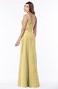 ColsBM Kathleen Gold Mature A-line One Shoulder Half Backless Floor Length Lace Bridesmaid Dresses