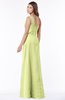 ColsBM Kathleen Lime Green Mature A-line One Shoulder Half Backless Floor Length Lace Bridesmaid Dresses