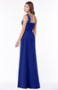 ColsBM Kathleen Nautical Blue Mature A-line One Shoulder Half Backless Floor Length Lace Bridesmaid Dresses