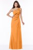 ColsBM Kathleen Orange Mature A-line One Shoulder Half Backless Floor Length Lace Bridesmaid Dresses