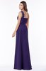 ColsBM Kathleen Royal Purple Mature A-line One Shoulder Half Backless Floor Length Lace Bridesmaid Dresses