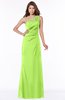 ColsBM Kathleen Sharp Green Mature A-line One Shoulder Half Backless Floor Length Lace Bridesmaid Dresses