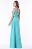 ColsBM Kathleen Turquoise Mature A-line One Shoulder Half Backless Floor Length Lace Bridesmaid Dresses