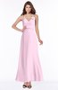 ColsBM Cataleya Baby Pink Modern V-neck Sleeveless Zip up Chiffon Flower Bridesmaid Dresses