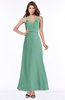 ColsBM Cataleya Beryl Green Modern V-neck Sleeveless Zip up Chiffon Flower Bridesmaid Dresses
