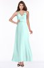 ColsBM Cataleya Blue Glass Modern V-neck Sleeveless Zip up Chiffon Flower Bridesmaid Dresses