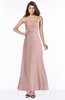ColsBM Cataleya Blush Pink Modern V-neck Sleeveless Zip up Chiffon Flower Bridesmaid Dresses