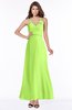 ColsBM Cataleya Bright Green Modern V-neck Sleeveless Zip up Chiffon Flower Bridesmaid Dresses
