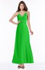 ColsBM Cataleya Classic Green Modern V-neck Sleeveless Zip up Chiffon Flower Bridesmaid Dresses