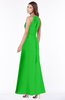 ColsBM Cataleya Classic Green Modern V-neck Sleeveless Zip up Chiffon Flower Bridesmaid Dresses