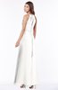 ColsBM Cataleya Cloud White Modern V-neck Sleeveless Zip up Chiffon Flower Bridesmaid Dresses
