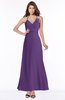 ColsBM Cataleya Dark Purple Modern V-neck Sleeveless Zip up Chiffon Flower Bridesmaid Dresses